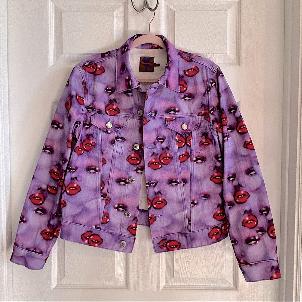 MARC JACOBS HEAVEN Denim Faces Trucker Jacket Size Medium - Picture 4 of 10